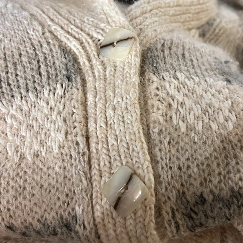 Anthropologie Far Away From Close Long Cotton/ Mohair Cardigan Sweater, S